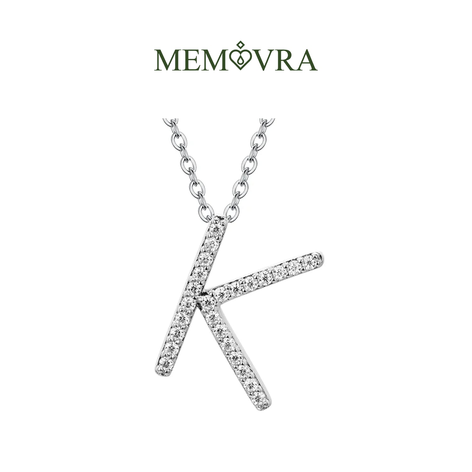 Luxe Moissanite Letter Pendant Necklace